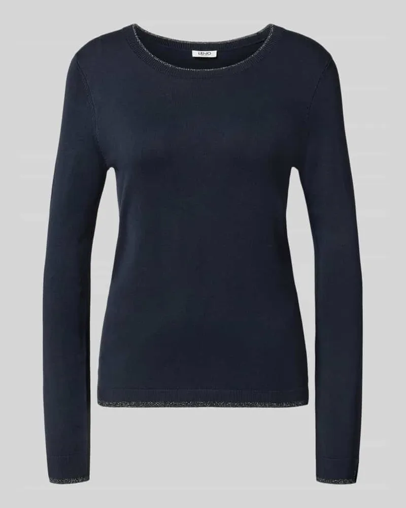 Liu Jo Pullover aus Viskose-Mix Modell 'Maglia Chiusa Dunkelblau