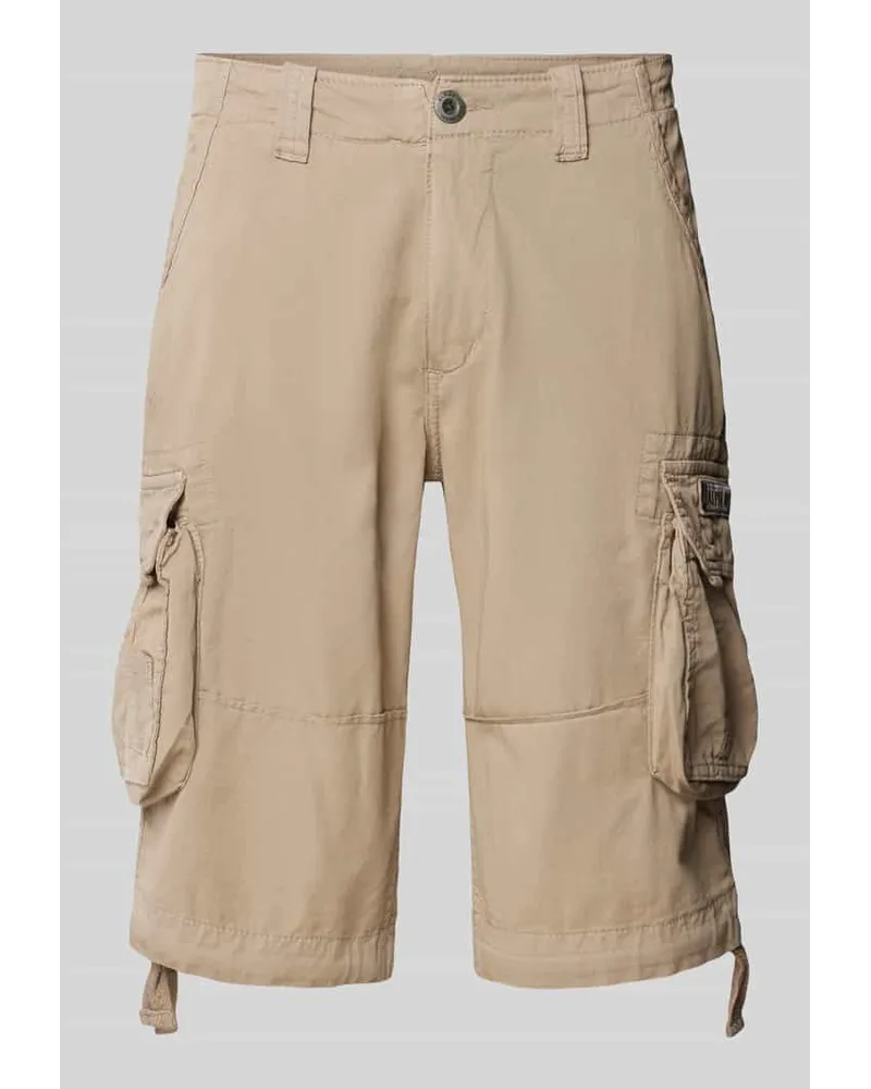 Alpha Industries Regular Fit Cargoshorts mit Tunnelzügen Modell 'JET SHORT Sand