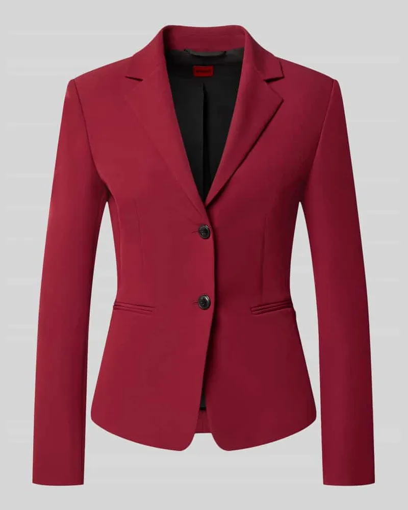 HUGO BOSS Regular Fit Kurzblazer mit Reverskragen Modell 'Agonia Dunkelrot