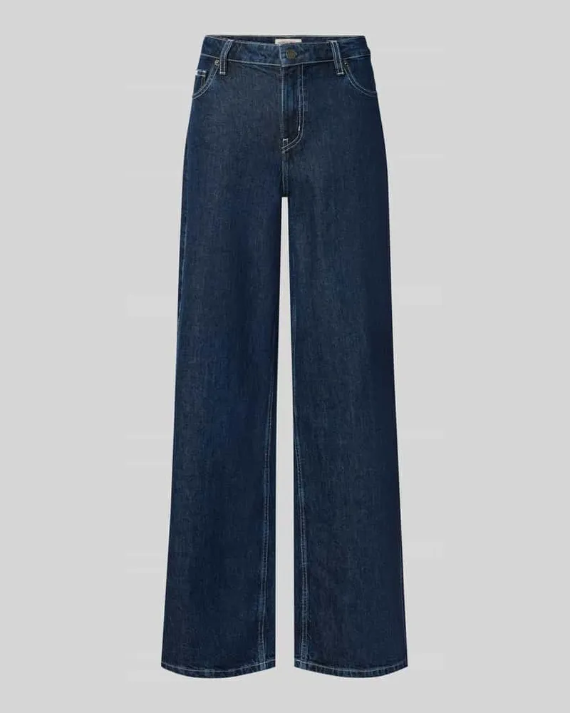 Guess Wide Fit Jeans mit Logo-Patch Jeansblau