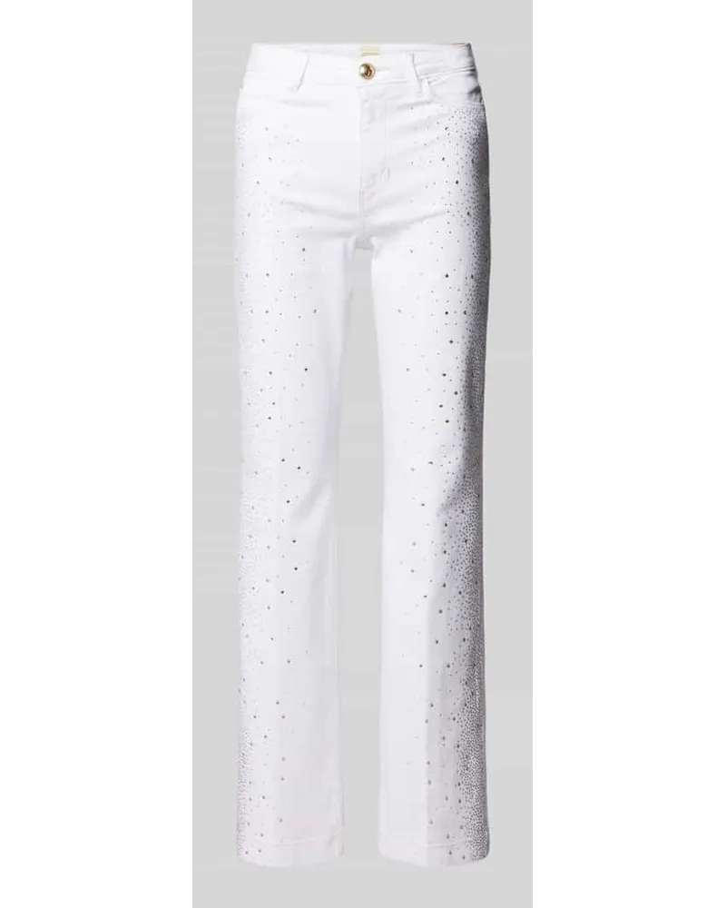 Guess Flared Jeans mit Ziersteinbesatz Modell '1981 Offwhite