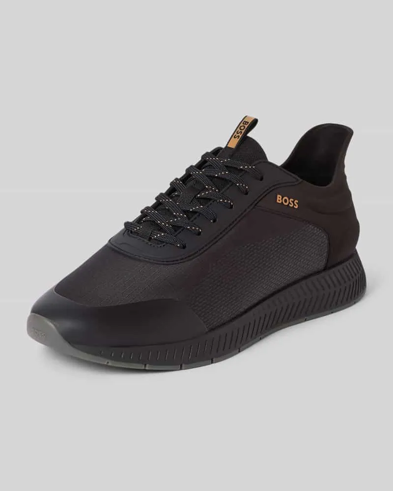 HUGO BOSS Sneaker mit profilierter Gummisohle Black