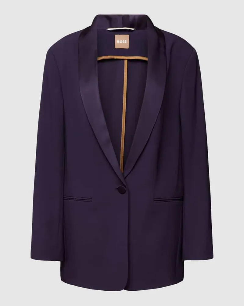 HUGO BOSS Blazer mit Schalkragen Modell 'Junata Pflaume