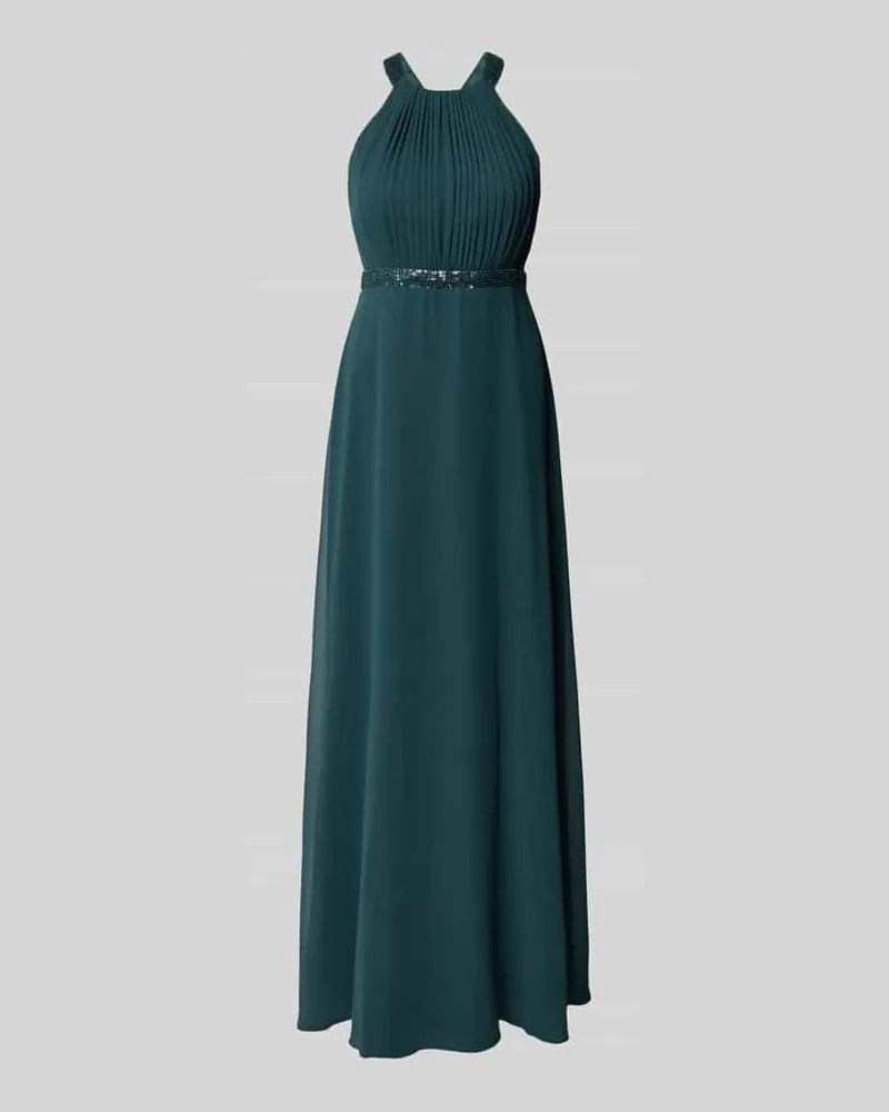 Vera Mont Abendkleid mit gelegten Falten und Cut Out am Rücken Dunkelgruen