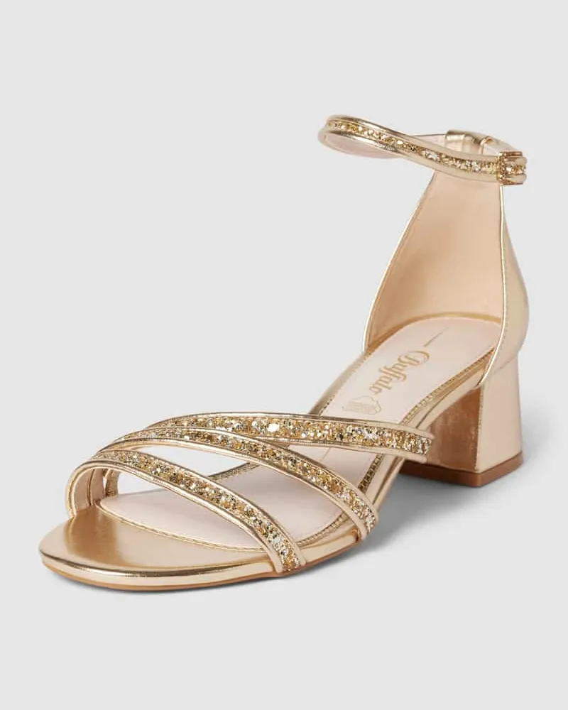 Buffalo Sandalette mit Paillettenbesatz Modell 'LILLY GLAM Gold