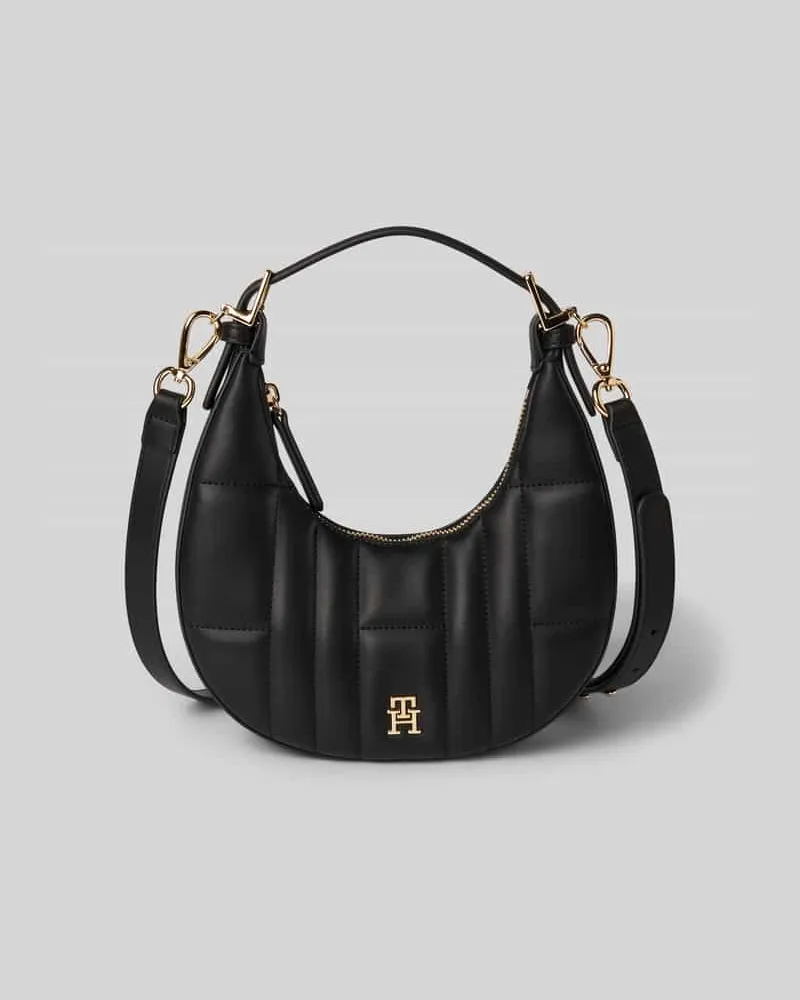 Tommy Hilfiger Schultertasche mit Steppnähten Black