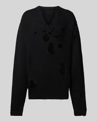 VETEMENTS Pullover mit tiefem V-Ausschnitt Black