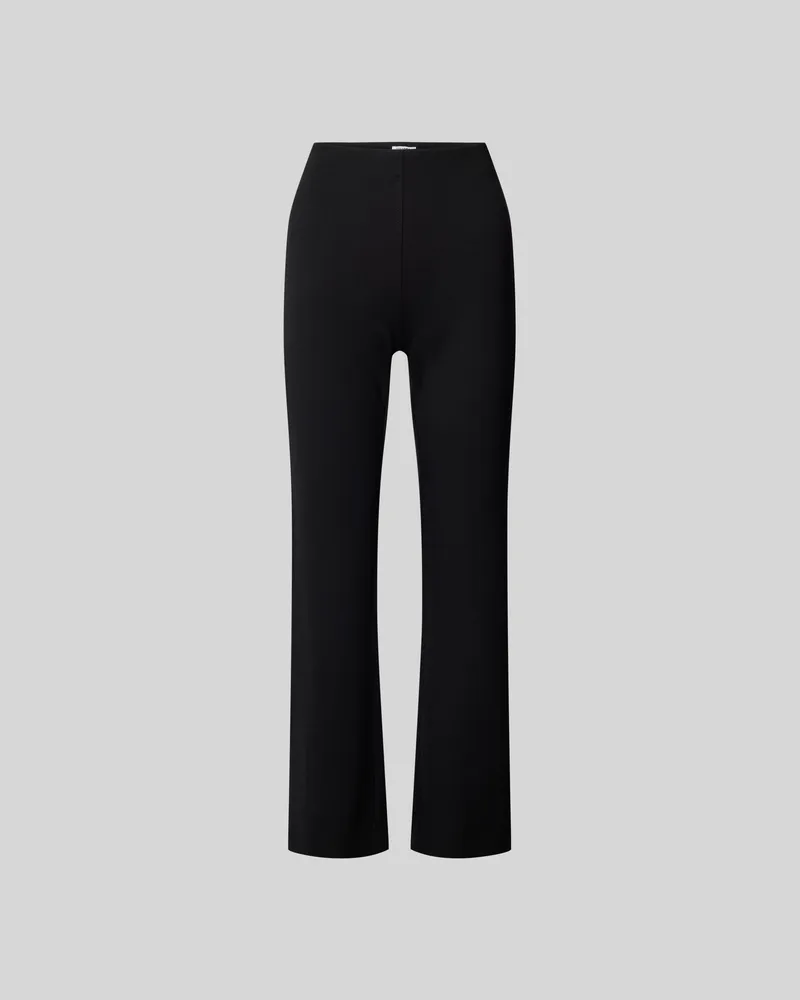 Filippa K Flared Stoffhose mit elastischem Bund Black