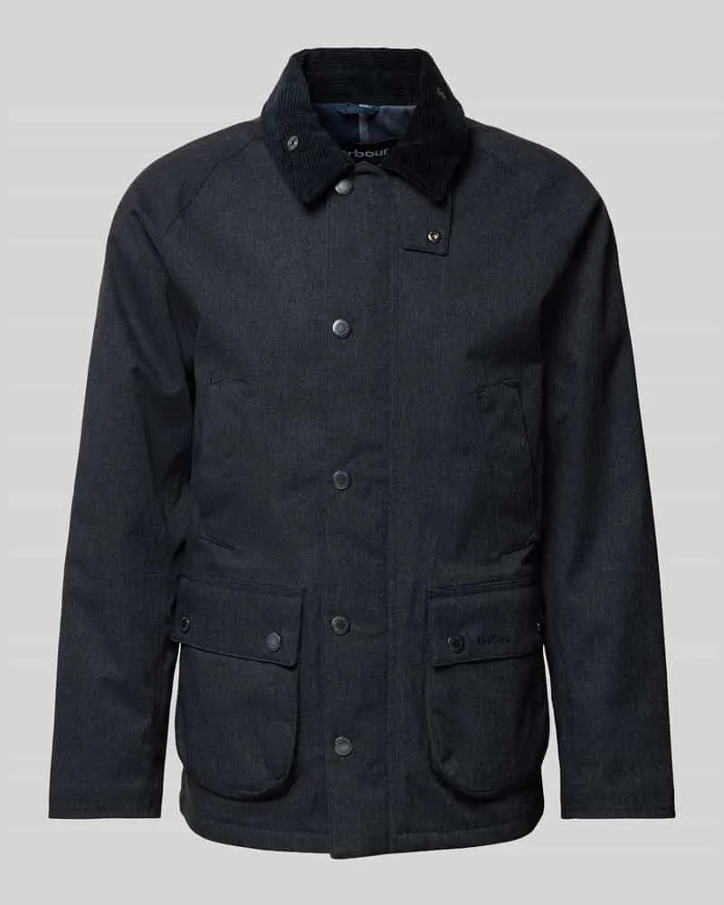 Barbour Jacke mit Umlegekragen Design Modell 'WINTER BEDALE Marine