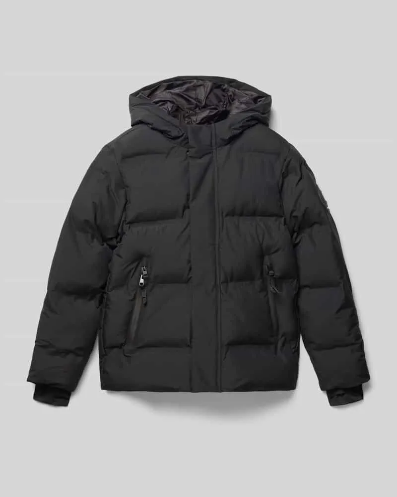 Jack & Jones Regular Fit Steppjacke mit Logo-Applikation Modell 'Fusion Black