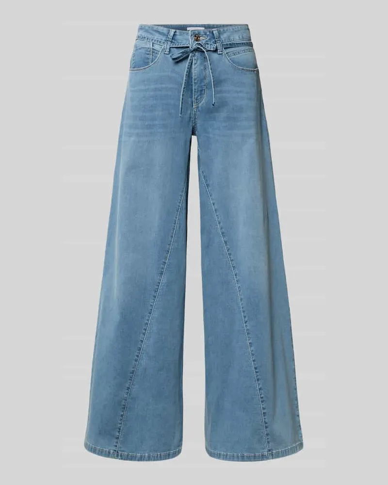 MAC Jeans Wide Fit Jeans mit Zierschleife Blau