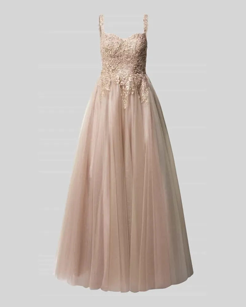 Unique Abendkleid mit Zierbesatz Rose