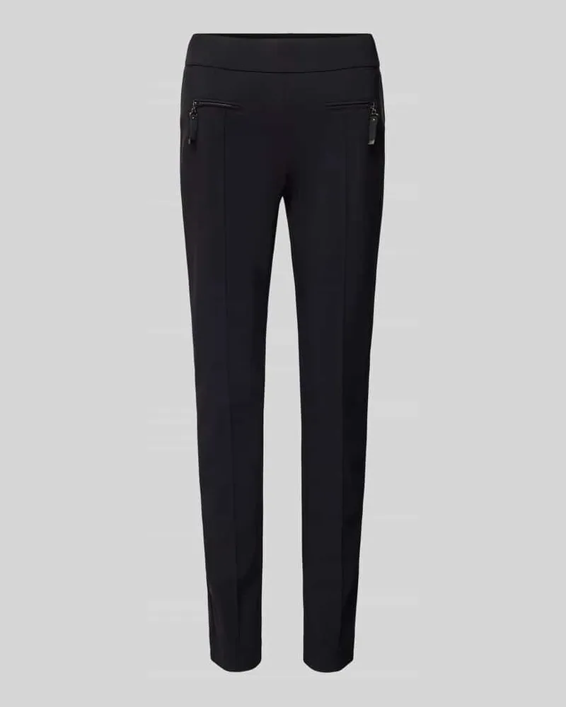 RAFFAELLO ROSSI  Slim Fit Stoffhose mit Reißverschlusstaschen Modell 'Otti Black