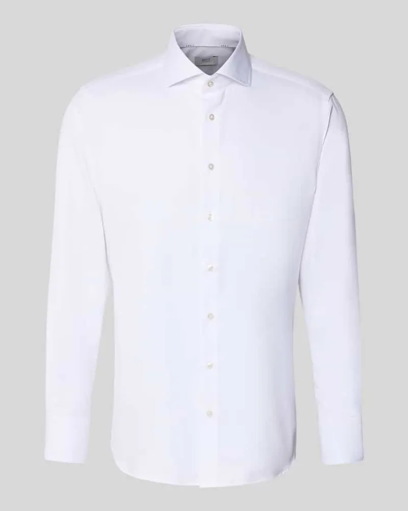 Eterna Modern Fit Business-Hemd mit Haifischkragen Weiss
