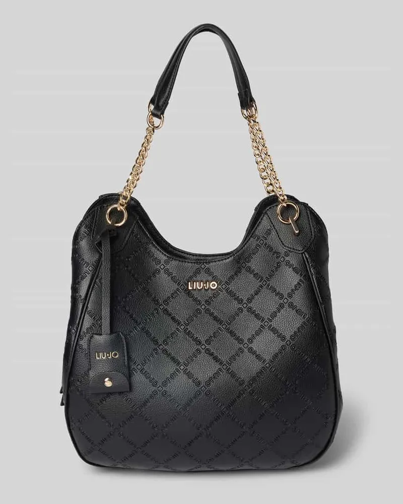 Liu Jo Handtasche mit Label-Strukturmuster Black