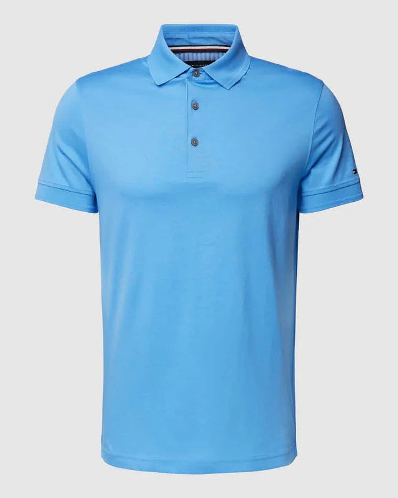 Tommy Hilfiger Regular Fit Poloshirt mit Logo-Stitching Blau