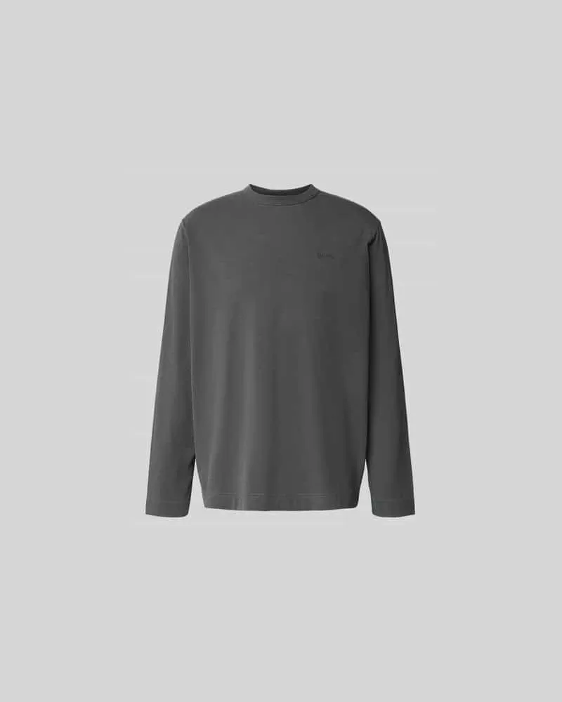 forét Relaxed Fit Longsleeve aus Baumwolle Black