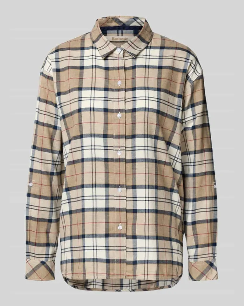 Barbour Relaxed Fit Hemdbluse aus reiner Baumwolle Modell 'ELISHAW Weiss