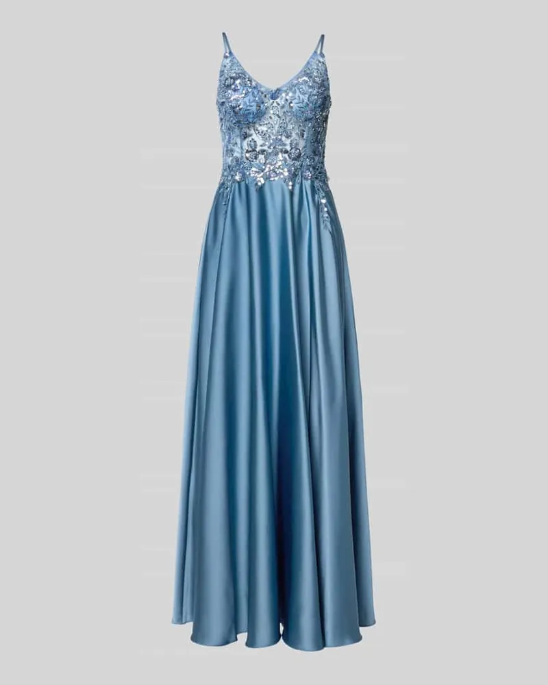 Laona Abendkleid mit Paillettenbesatz Blau
