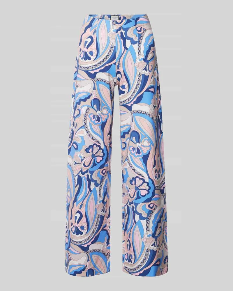 SEDUCTIVE  Hose im Allover-Look Modell 'KIMERLEY Blau