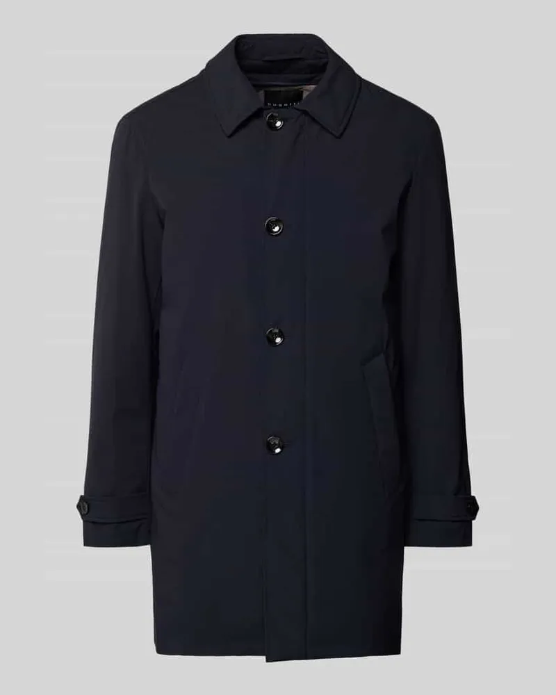 Bugatti Mantel mit Kentkragen Marine