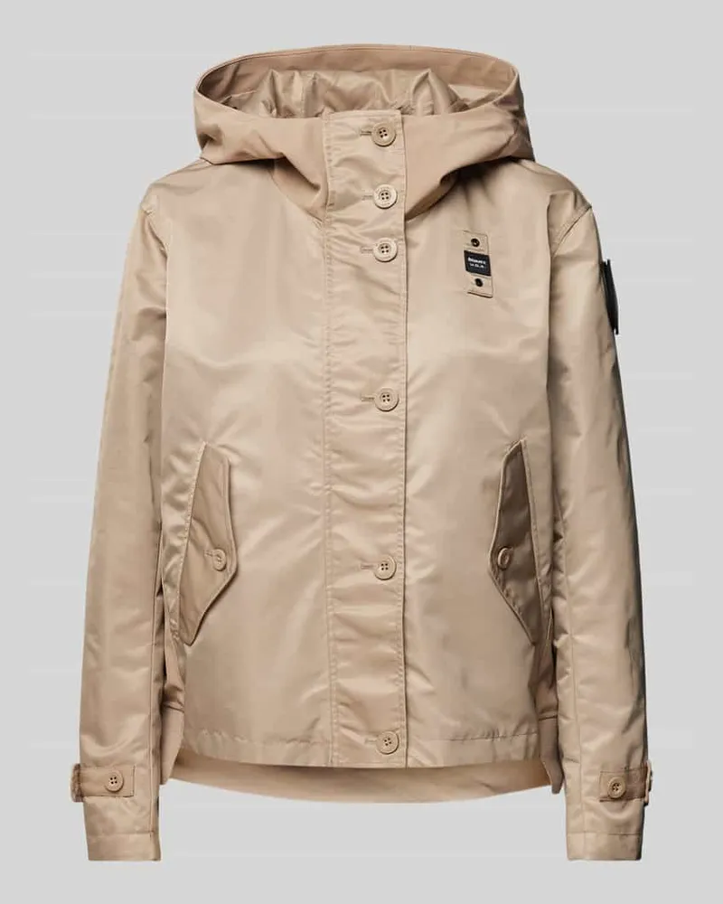 Blauer Jacke mit Kapuze Modell 'MARCELA Beige