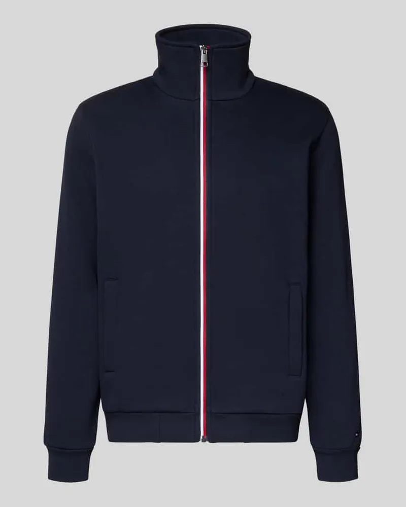Tommy Hilfiger Regular Fit Sweatjacke aus Baumwoll-Mix Marine