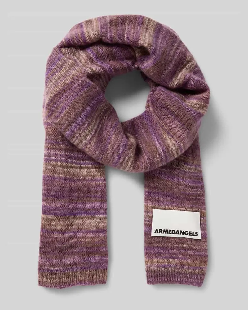 Armedangels Schal aus Woll-Mohair-Mix Modell 'YUKINAA STAMPATO Mauve