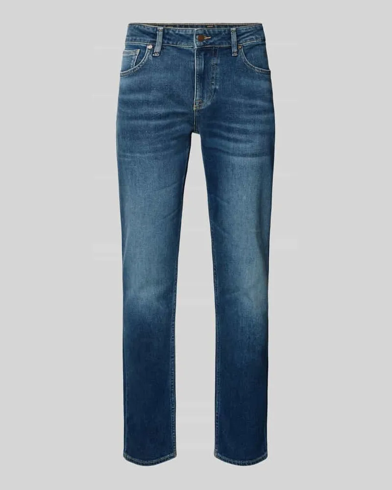 Guess Slim Fit Jeans im Used-Look Modell 'ANGELS Jeansblau