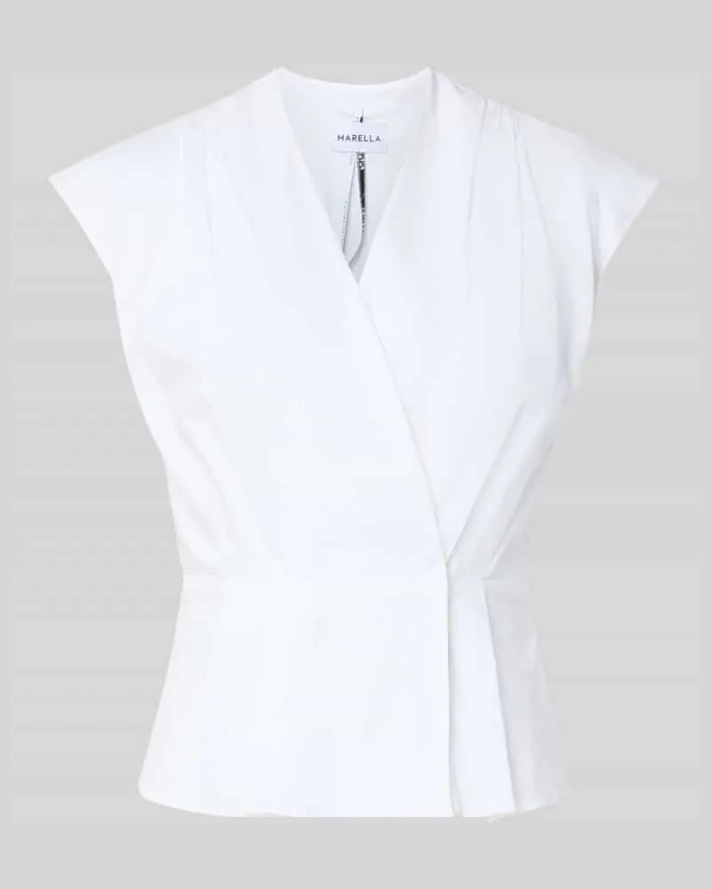 MARELLA Regular Fit Bluse mit gelegten Falten Modell 'Bazar Weiss