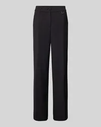 JOOP! Wide Leg Stoffhose mit Label-Applikation Black