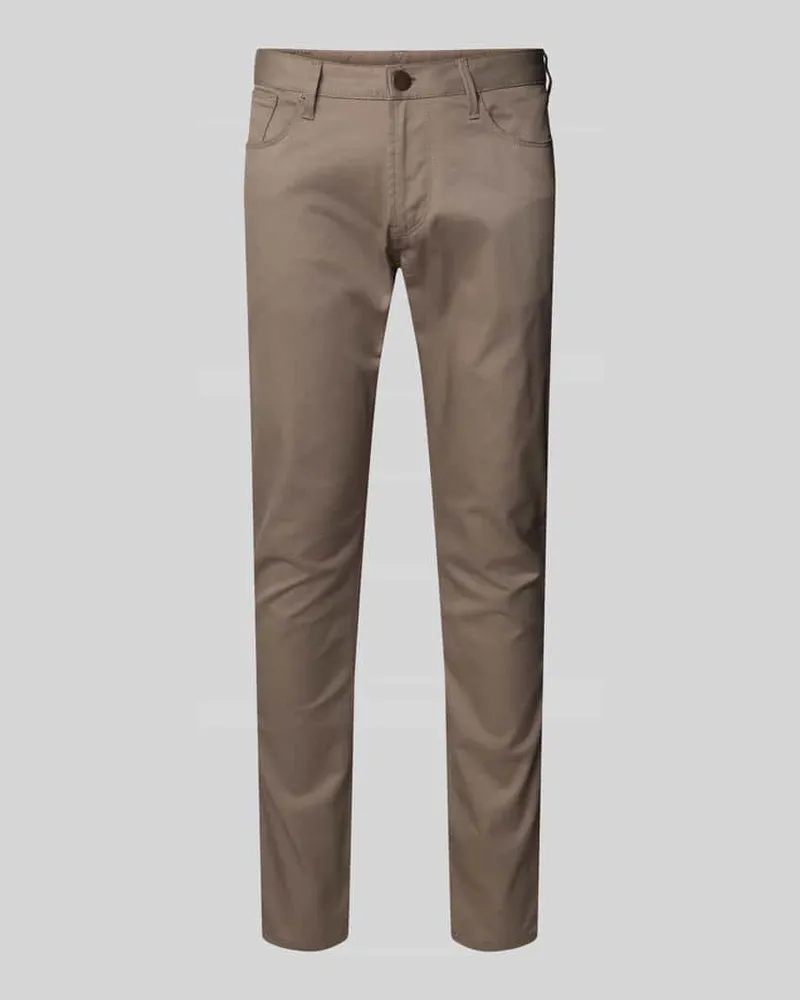Emporio Armani Jeans mit Eingrifftaschen und Label-Detail Beige