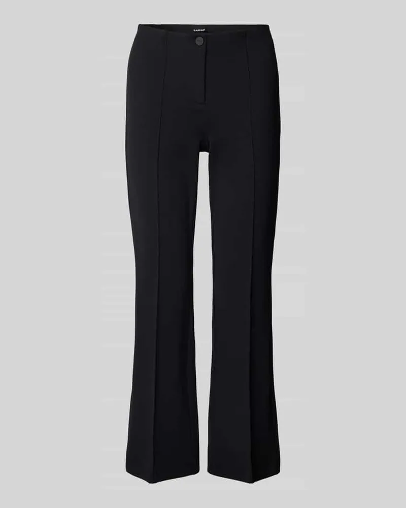 Cambio Bootcut Stoffhose mit Strukturmuster Modell 'ROS EASY KICK Black