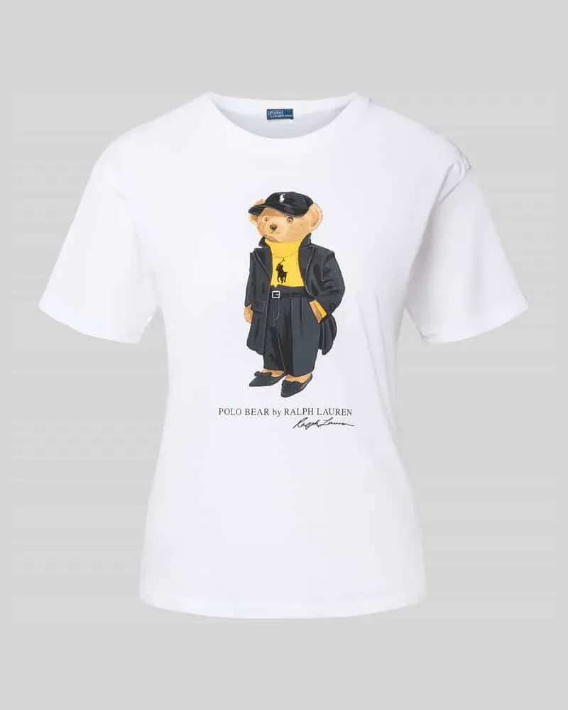 Ralph Lauren T-Shirt mit Motiv-Print und Rundhalsausschnitt Weiss