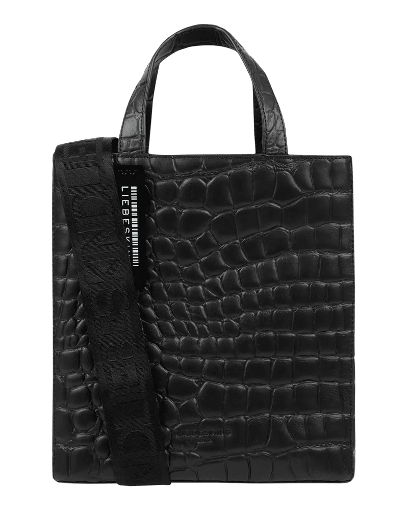 Liebeskind Tote Bag mit Label-Applikation Modell 'Paper Black