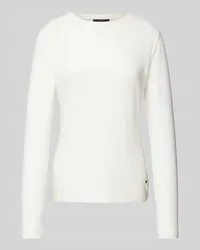 windsor. Longsleeve mit geripptem Rundhalsausschnitt Offwhite