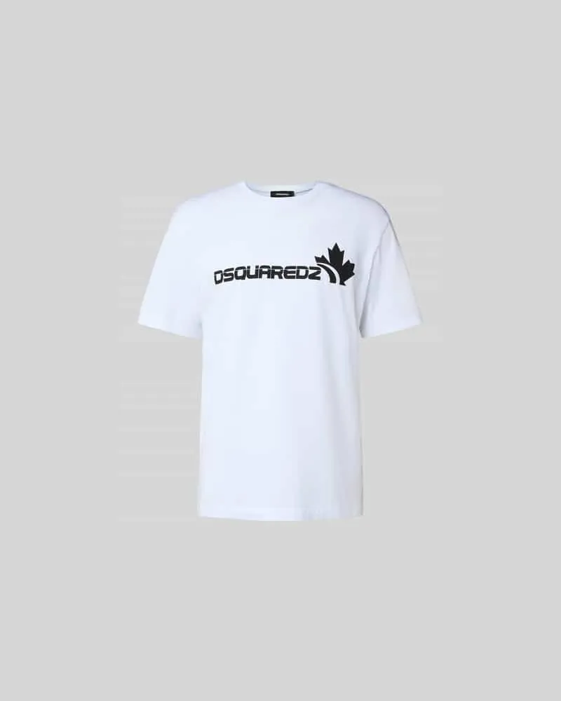 Dsquared2 T-Shirt mit Label-Print Weiss