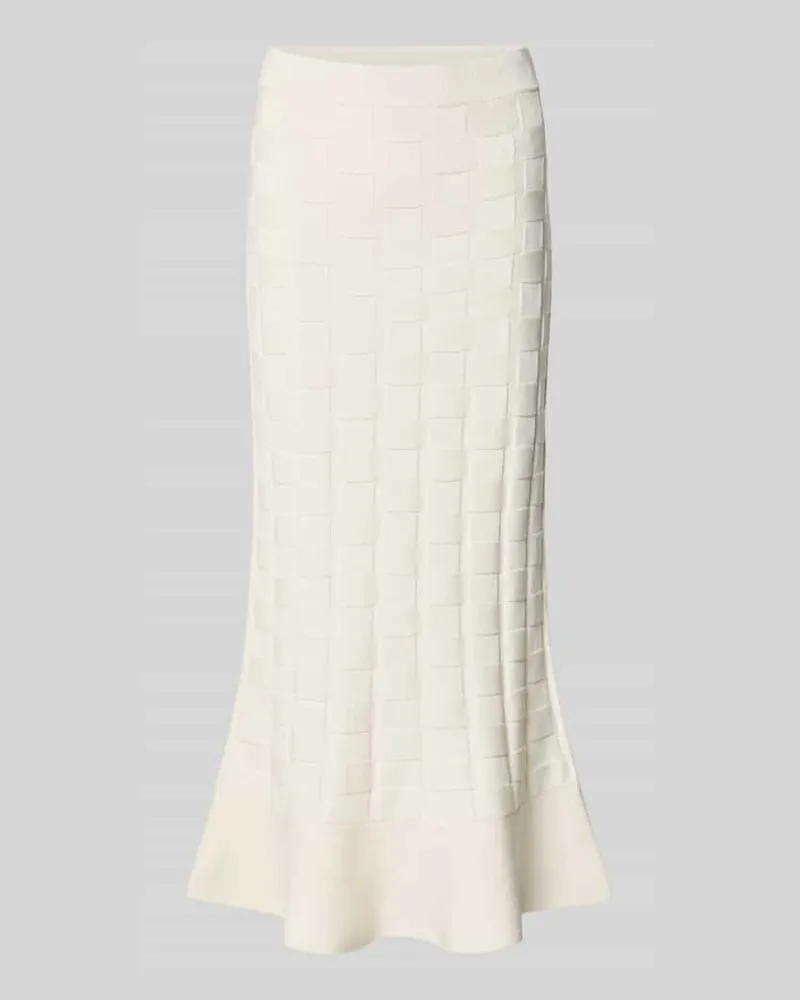 HUGO BOSS Enganliegender Midi-Rock aus Viskose-Mix Modell 'Foppy Offwhite