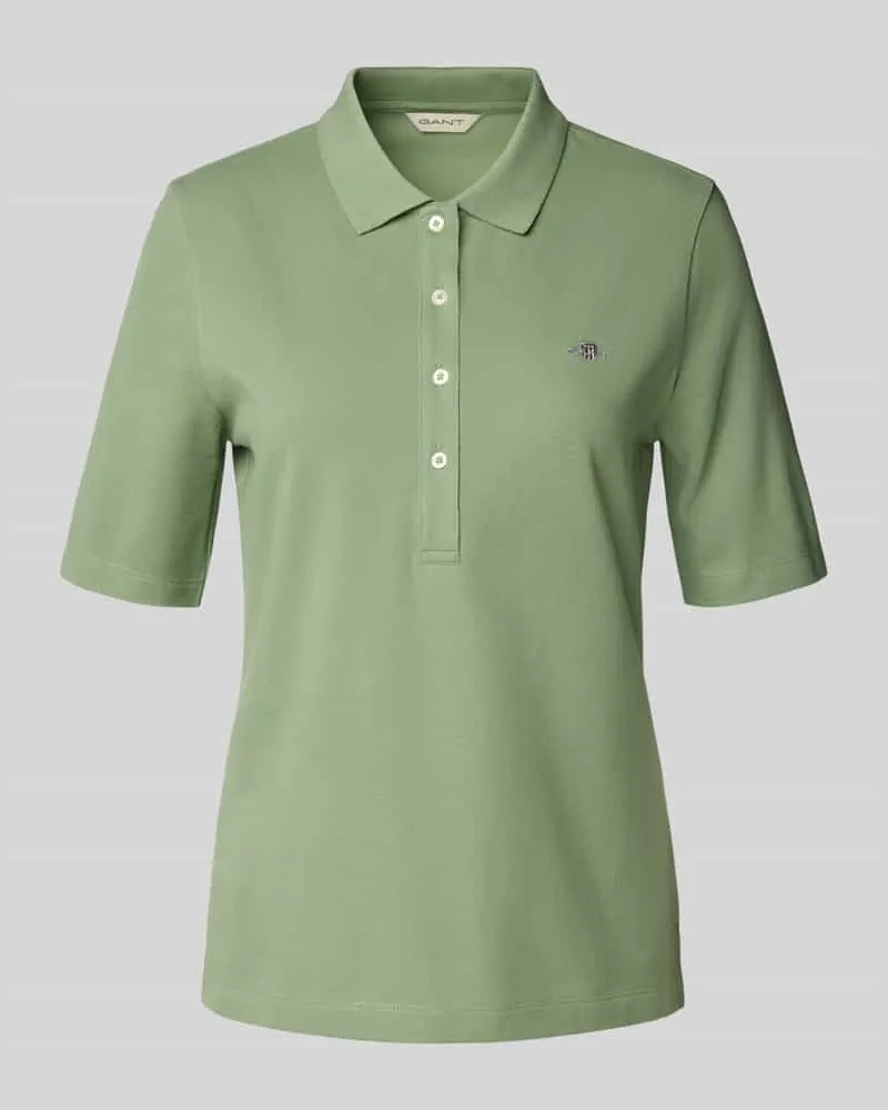 Gant Slim Fit Poloshirt mit Label-Stitching Mint