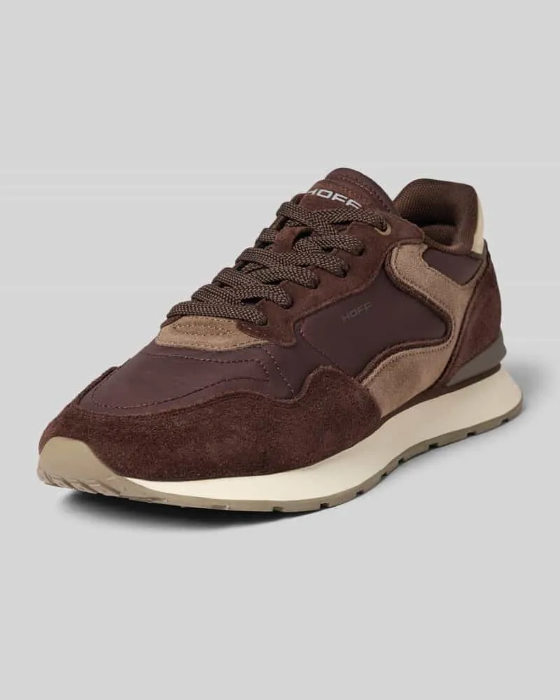 HOFF Sneaker aus Leder-Mix mit Logo-Detail Modell 'City Bordeaux