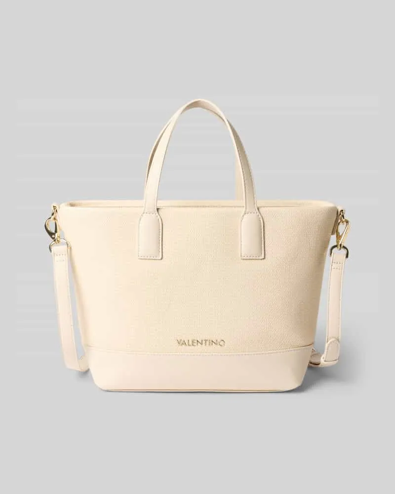 Valentino Bags Shopper mit Label-Applikation Modell 'ATENA Ecru