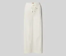 Wide Leg Stoffhose mit verkürztem Schnitt Modell 'ALM