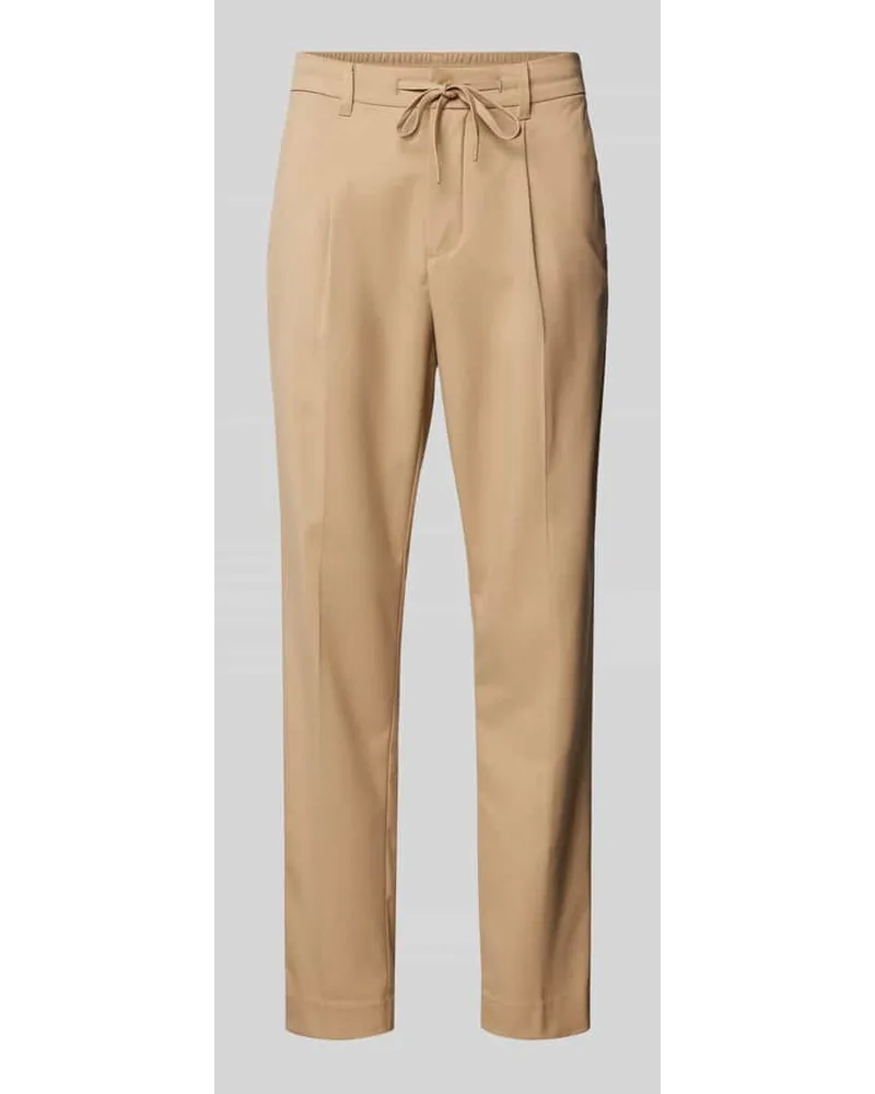 Selected Homme Tapered Fit Stoffhose mit Bundfalten Modell 'LEROY Sand