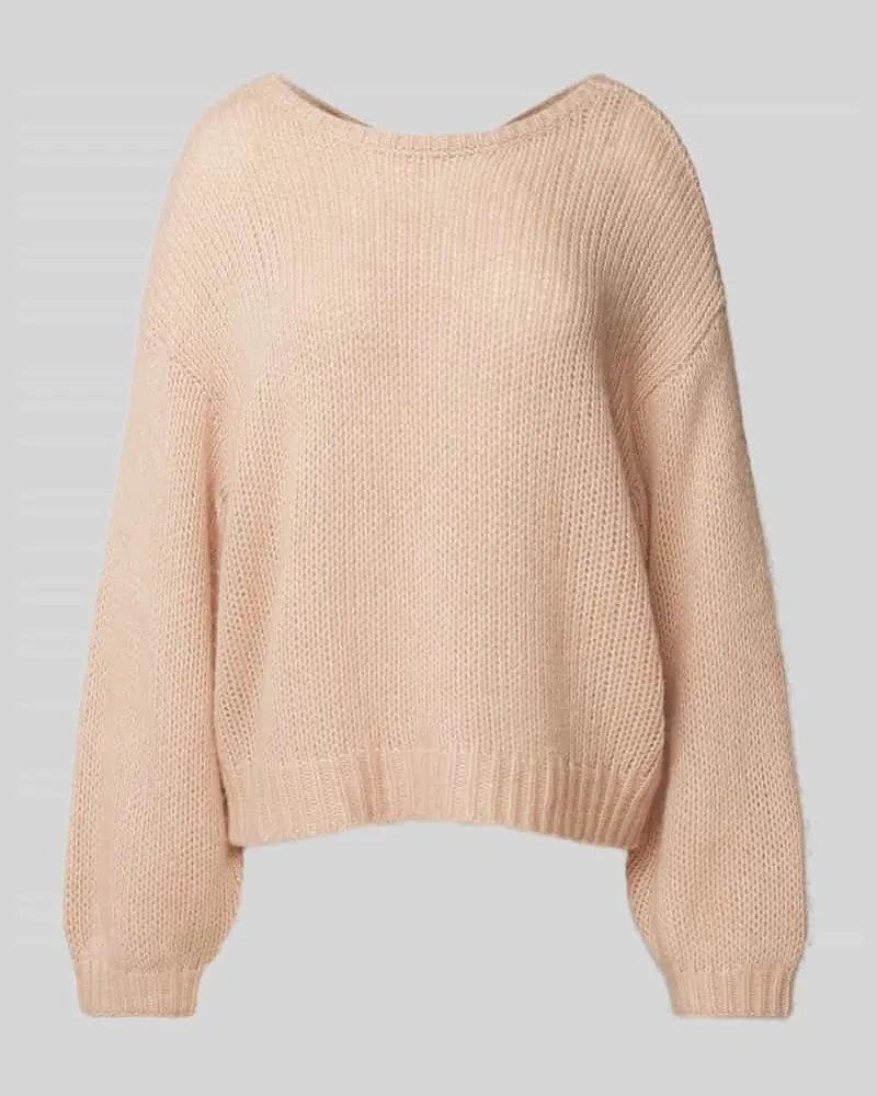 HUGO BOSS Strickpullover mit überschnittenen Schultern Modell 'Fobain Hellrosa