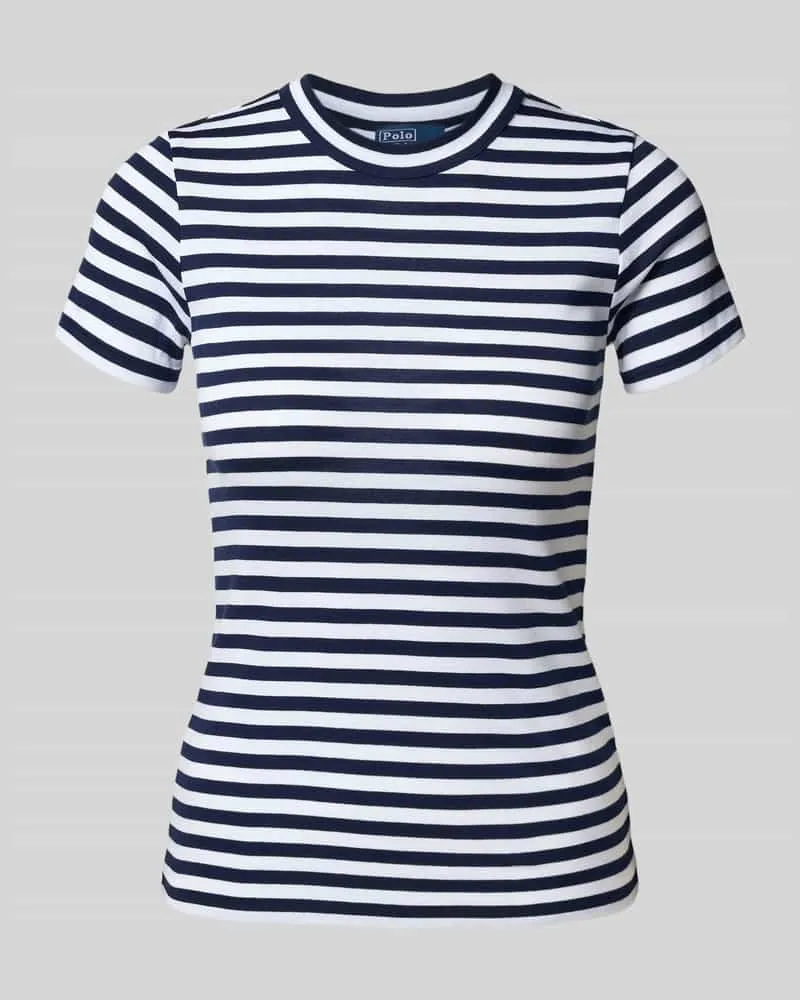 Ralph Lauren Slim Fit T-Shirt aus reiner Baumwolle mit Rundhalsauschnitt Marine
