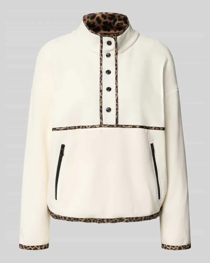 Marc Cain Sweatshirt mit Stehkragen Ecru