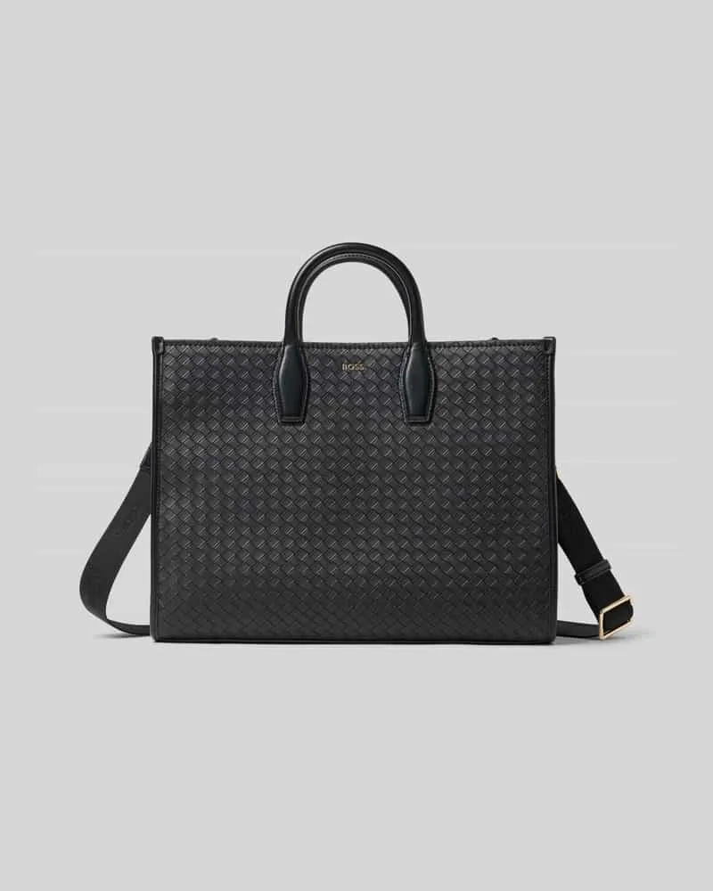 HUGO BOSS Henkeltasche mit Label-Applikation Modell 'SANDY TOTE SQ Black