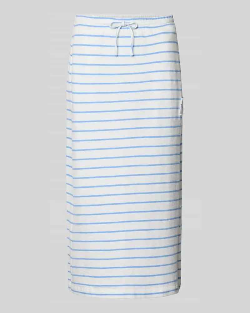 Smith & Soul Midirock mit elastischem Bund und Label-Patch Bleu