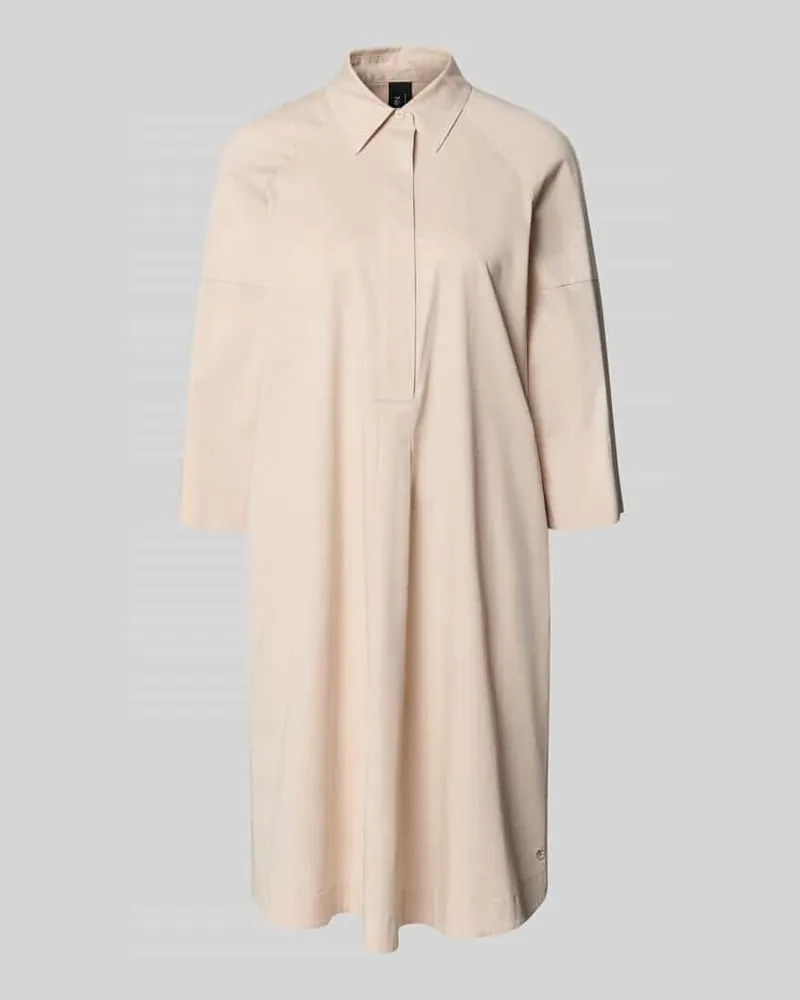 Marc Cain Hemdblusenkleid mit überschnittenen Schultern Beige