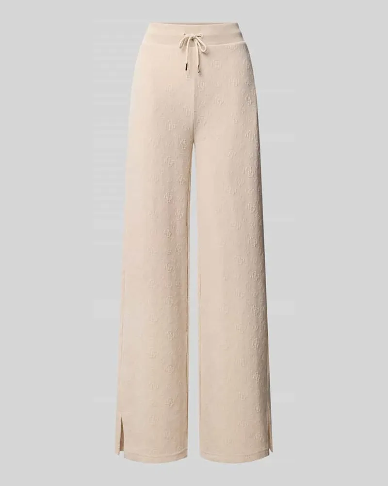 Guess Wide Leg Sweatpants mit Logo-Muster Modell 'LAUDOMIA Offwhite